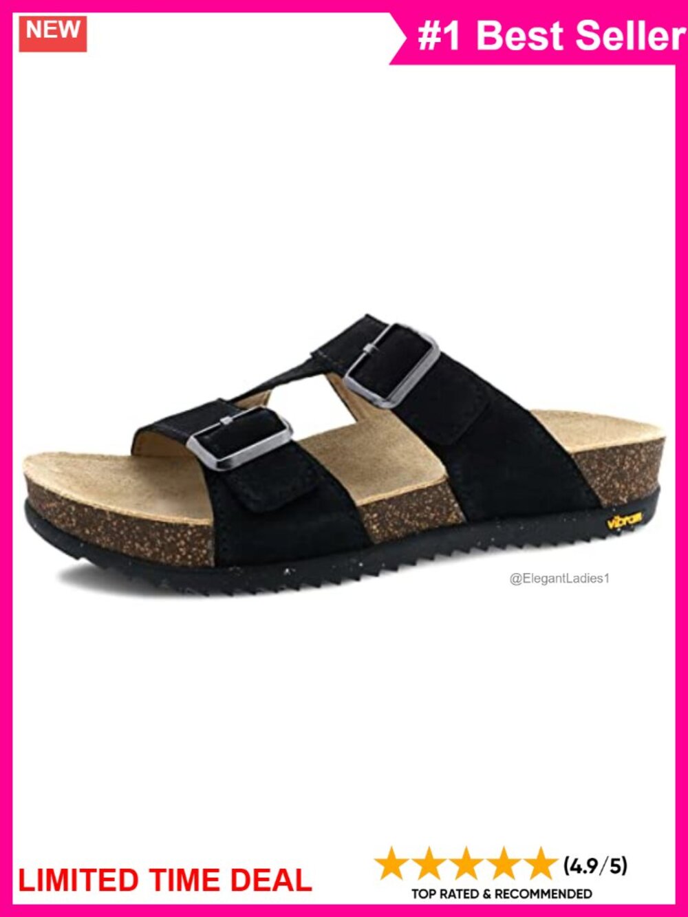 Dansko Dayna Suede Slip-On Sandal Women Cork Midsole Vibram Outsole